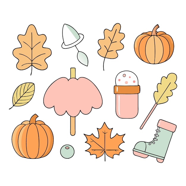 Conjunto de colecciones de elementos de Halloween