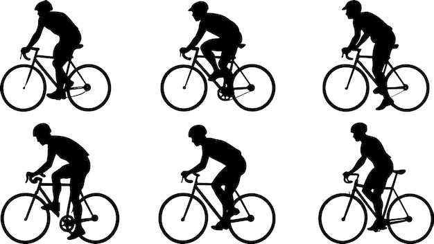 Conjunto de colecciones de siluetas para bicicletas 13