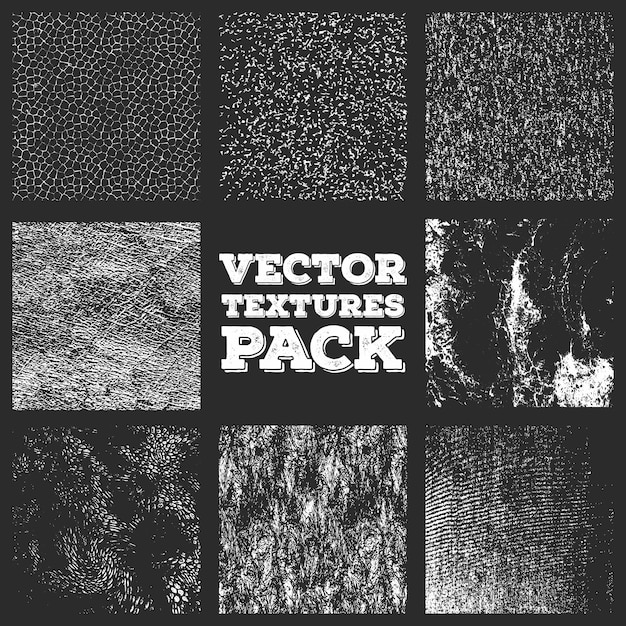 Conjunto de colecciones de vectores de textura de grunge beige en apuros