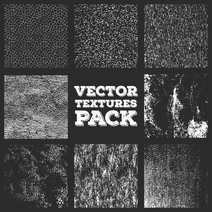 Vector conjunto de colecciones de vectores de textura de grunge beige en apuros