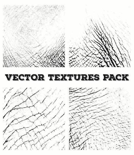 Conjunto de colecciones de vectores de textura de grunge beige en apuros