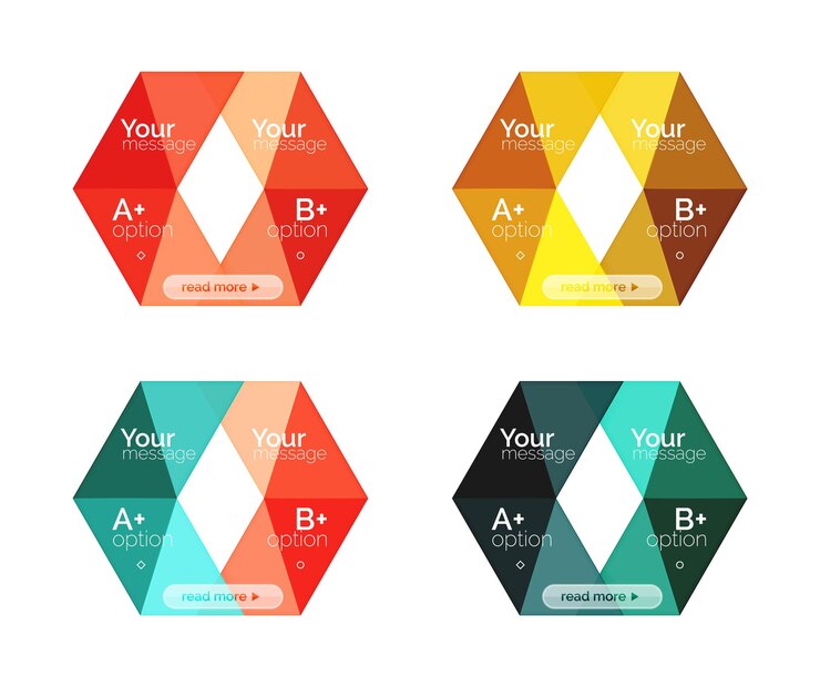 Vector conjunto de color abstracto opción de flecha plantillas infográficas fondos vectoriales para diagrama de diseño de flujo de trabajo opciones de número o diseño web