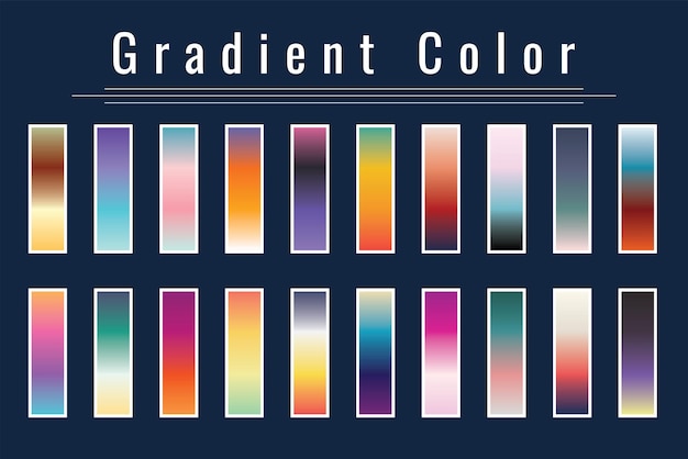 conjunto de colores degradados