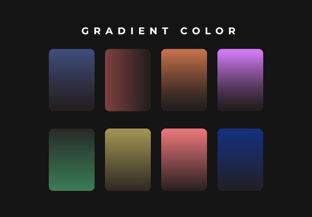 Conjunto de colores de gradiente