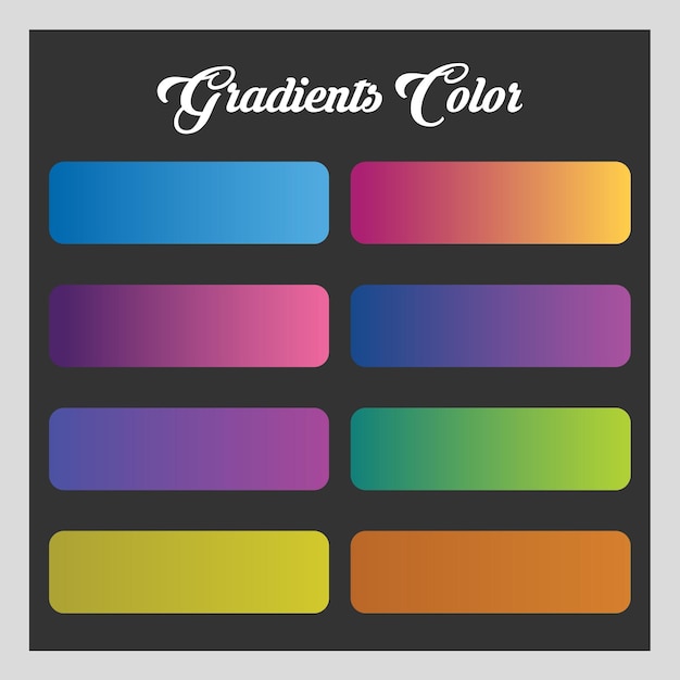 Vector conjunto de colores de gradientes