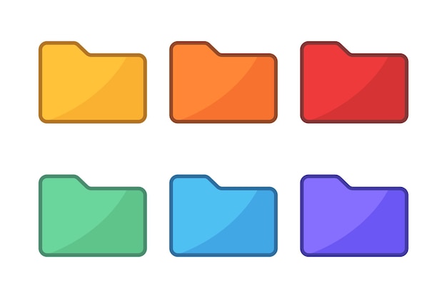 El conjunto de colores múltiples de la carpeta