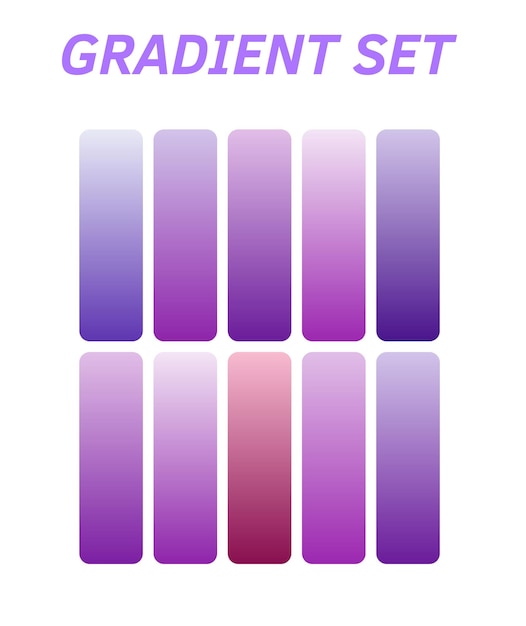 un conjunto de colores púrpura de diferentes tonos para un conjunto de tonos diferentes