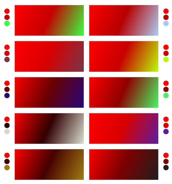 un conjunto colorido de colores con diferentes colores y colores