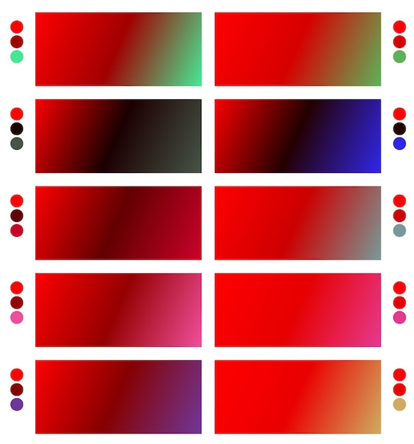 un conjunto colorido de colores con diferentes colores