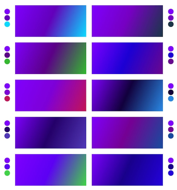 un conjunto colorido de cuadrados con diferentes colores y los colores del arco iris