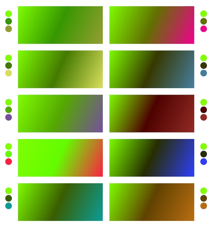 Vector un conjunto colorido de cuadrados con diferentes colores y colores