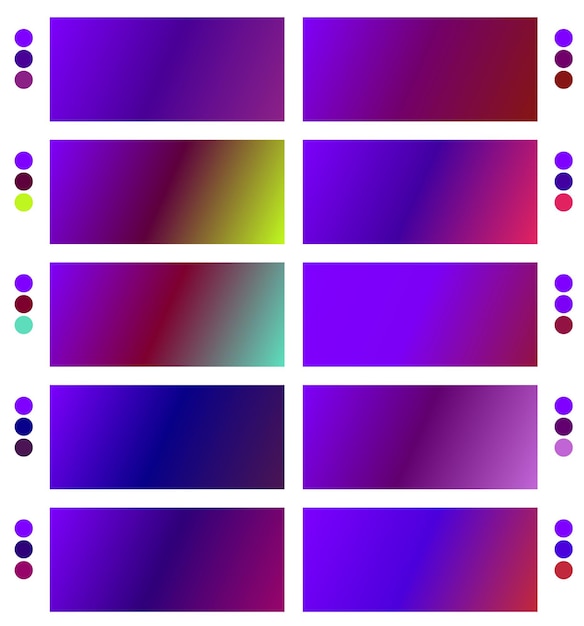 un conjunto colorido de cuadrados con diferentes colores