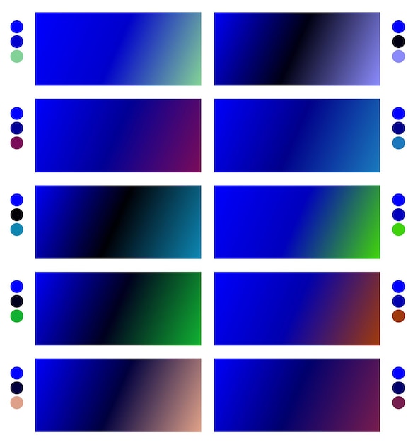 un conjunto colorido de diferentes colores con diferentes colores