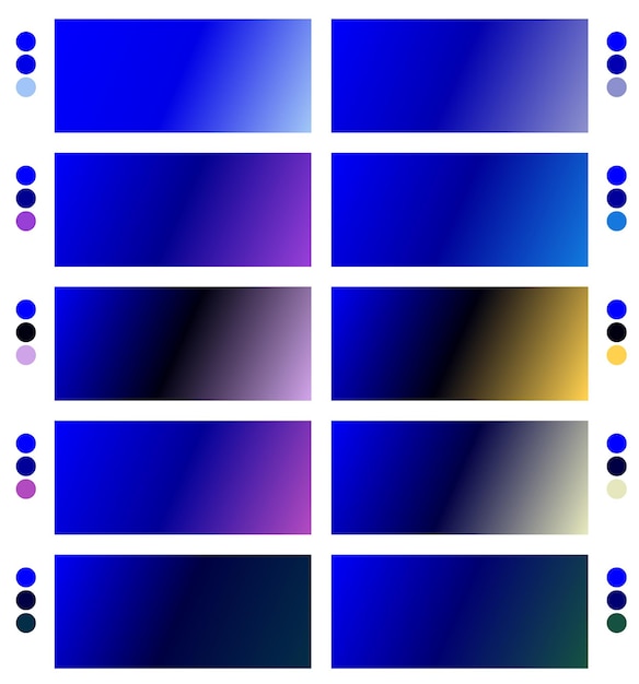 un conjunto colorido de diferentes colores con diferentes colores