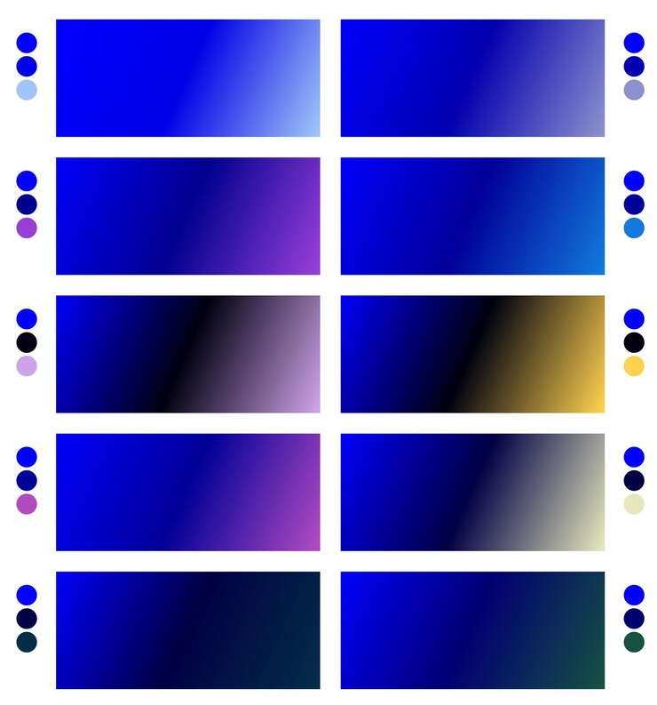 Vector un conjunto colorido de diferentes colores con diferentes colores