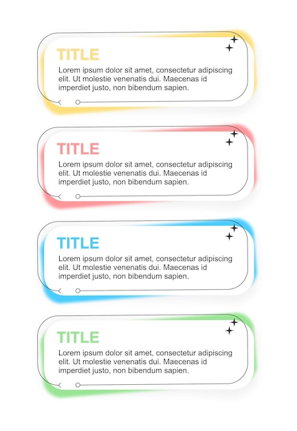 conjunto colorido de infografías lista de elementos