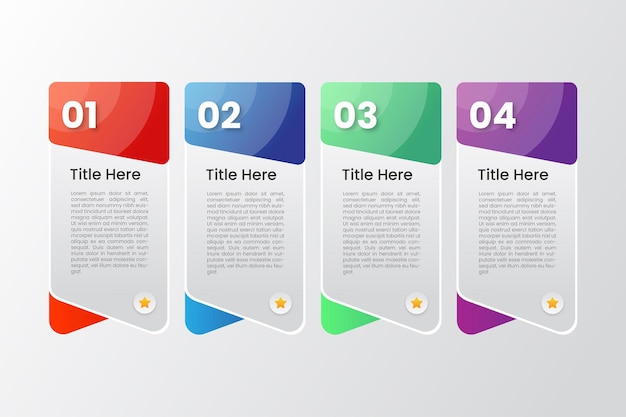Conjunto colorido de minimalismo infográfico