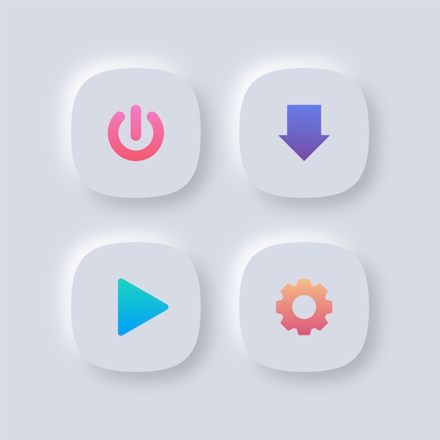 Conjunto de coloridos botones web