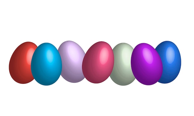 Conjunto de coloridos huevos de Pascua Banner de Pascua para su texto