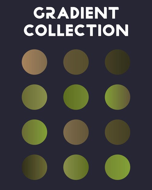 Un conjunto de combinaciones de colores Colección de gradientes Ilustración vectorial