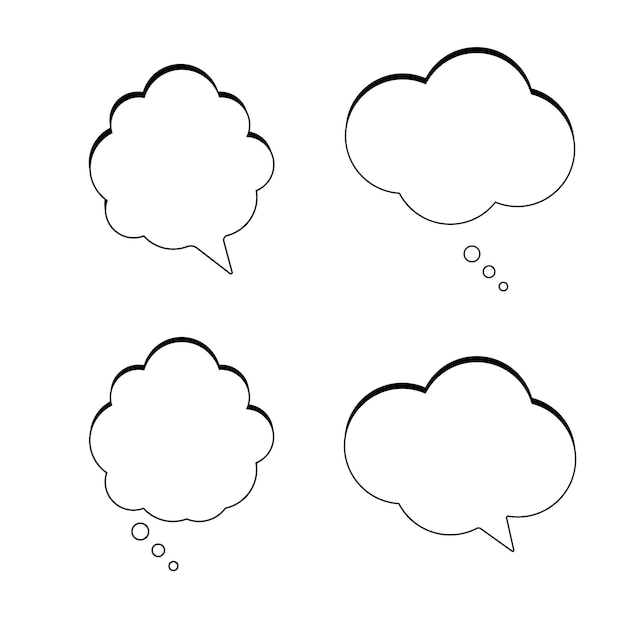 Un conjunto de cómics de discurso de burbuja un gran diseño para cualquier propósito Ilustración de vector de diseño de etiqueta