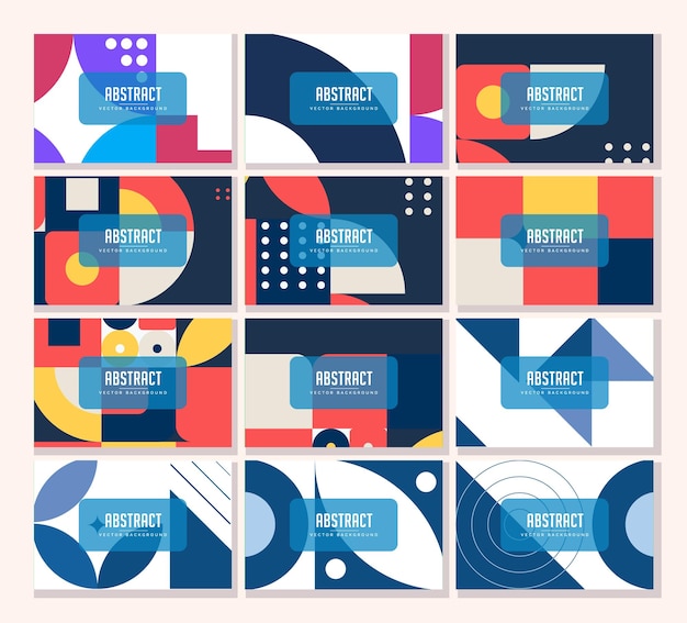Conjunto de composición abstracta geométrica para varias aplicaciones