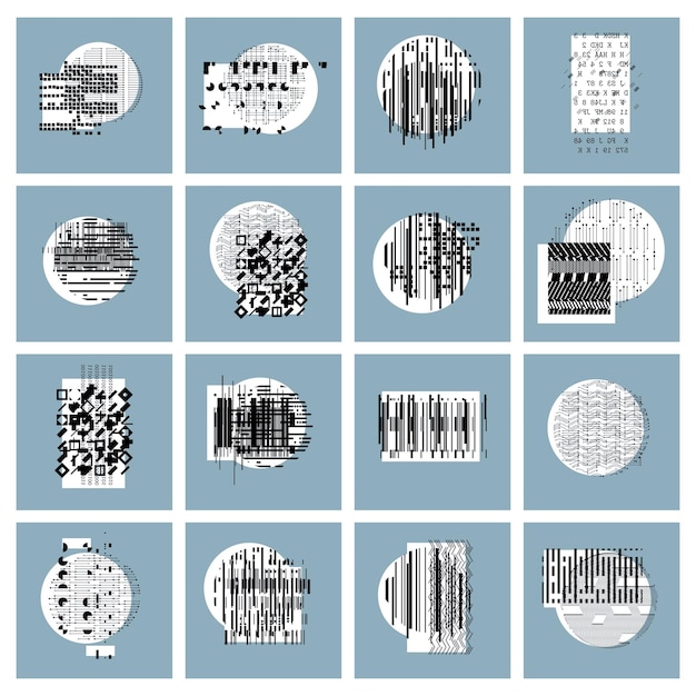 Conjunto de composiciones geométricas abstractas, colección de fondos vectoriales.