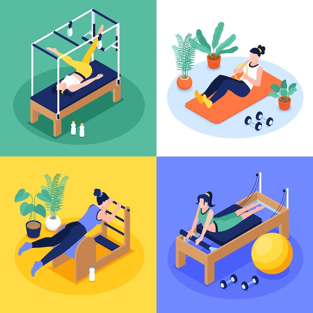 Conjunto de composiciones de Pilates