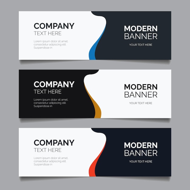 Conjunto de concepto de diseño de fondo de banner de paisaje plantilla de diseño de negocio de fondo web