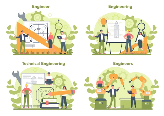 Conjunto de concepto de ingeniería