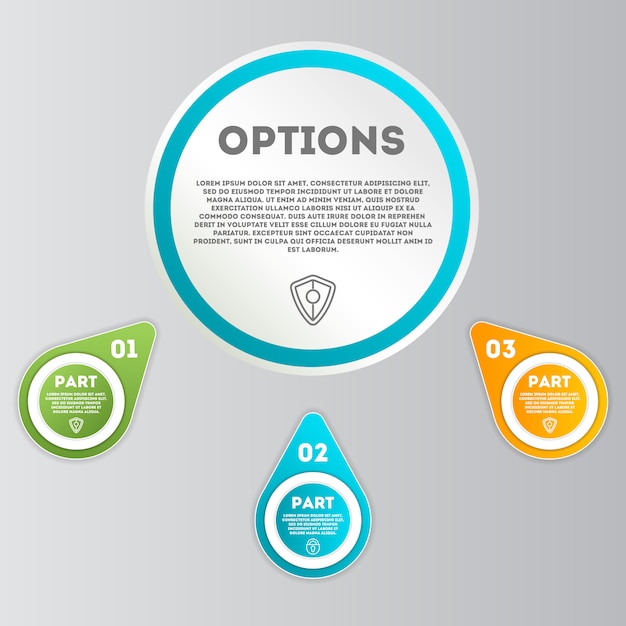 Vector conjunto de concepto moderno de infografías de negocios