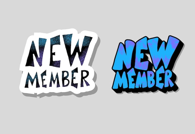 Conjunto de conceptos de citas de nuevos miembros Ilustración vectorial