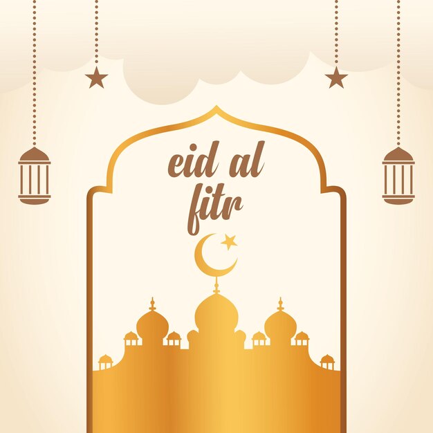 Conjunto de conceptos de pancartas planas de Eid Alfitr