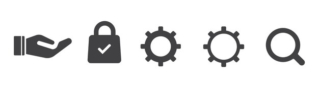 Conjunto de configuración manual de bloqueo de búsqueda para el símbolo de uso del diseño