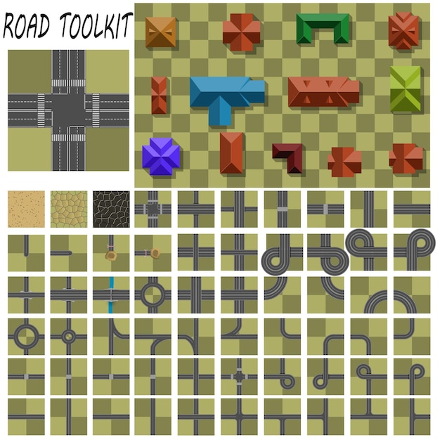 Conjunto para la construcción de carreteras