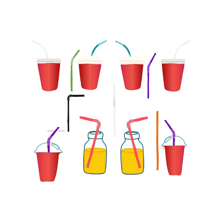 Vector conjunto de copas de bebida patrón de copas