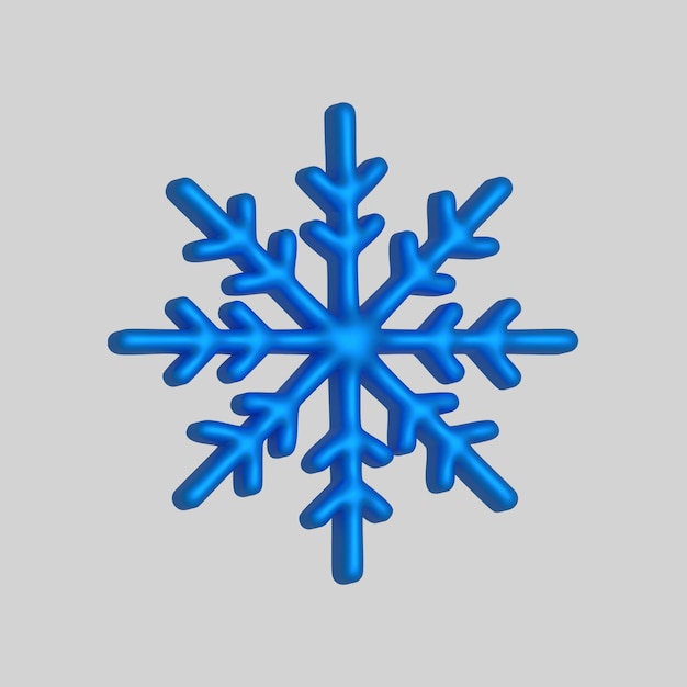 Conjunto de copos de nieve de renderización 3D Elemento meteorológico realista Símbolo vectorial de heladas frías