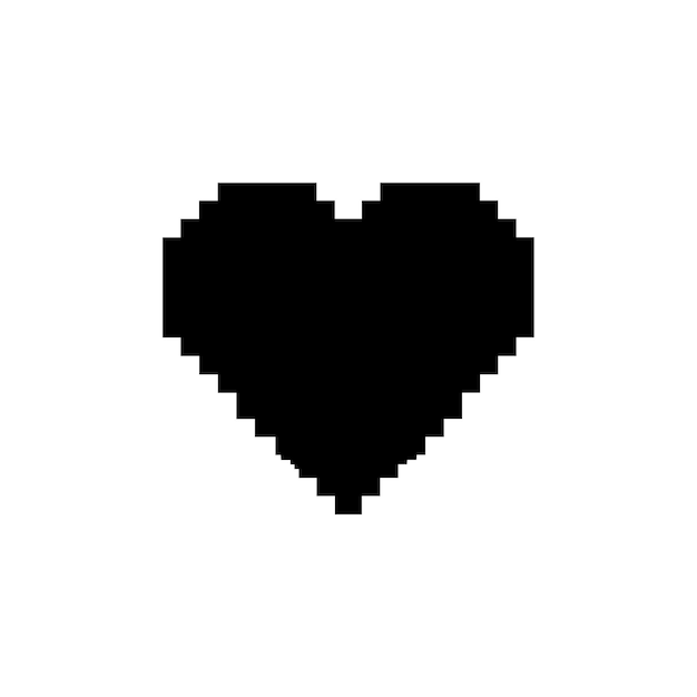 Conjunto de corazones amor sobre un fondo blanco Ilustración vectorial antigua en estilo plano