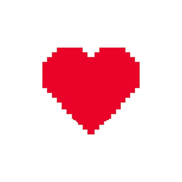 Conjunto de corazones amor sobre un fondo blanco Ilustración vectorial antigua en estilo plano