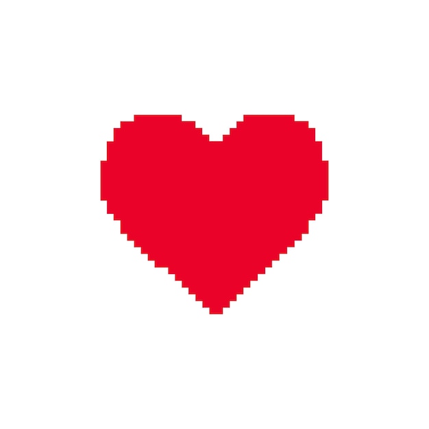 Conjunto de corazones amor sobre un fondo blanco Ilustración vectorial antigua en estilo plano
