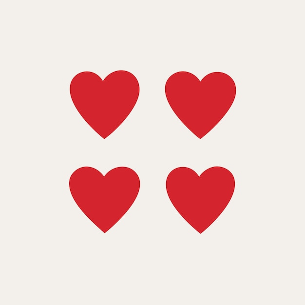 conjunto de corazones