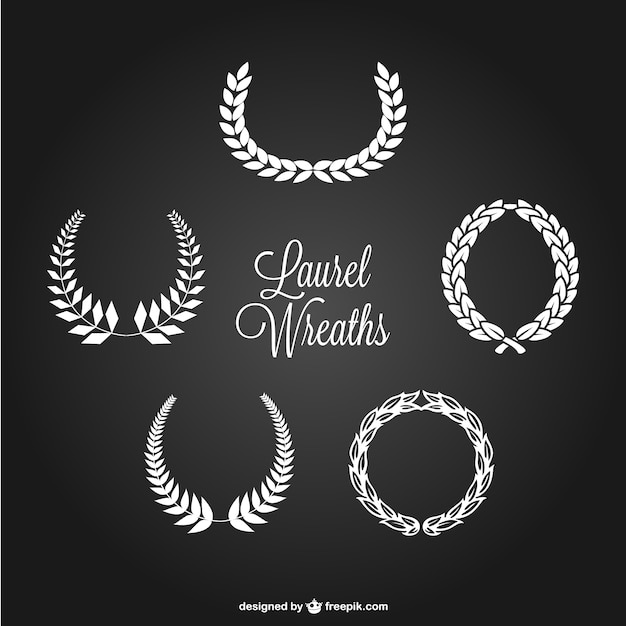Conjunto de coronas de laurel