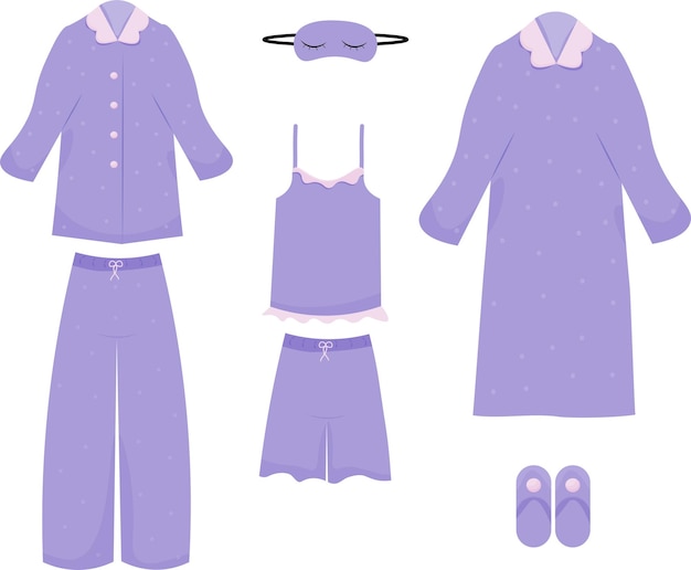 Un conjunto de cosas para dormir pijama para niñas mujeres