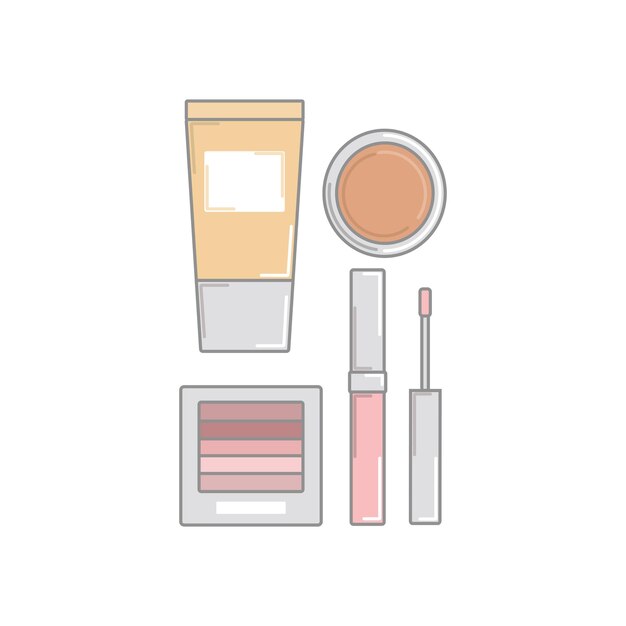 conjunto de cosméticos para maquillaje Fundación brillo labial pomada Eyeliner