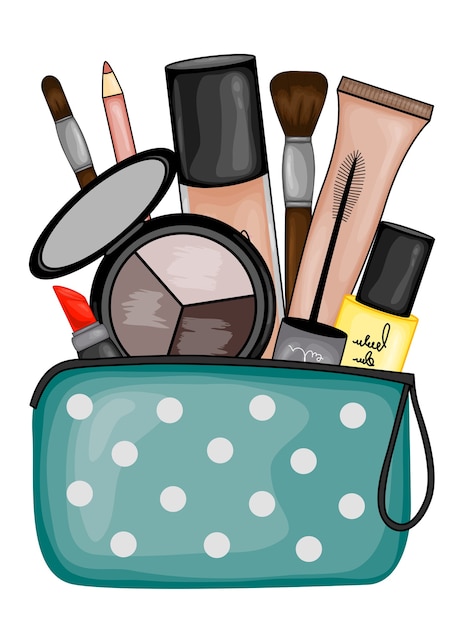 Vector conjunto de cosméticos para rostro.