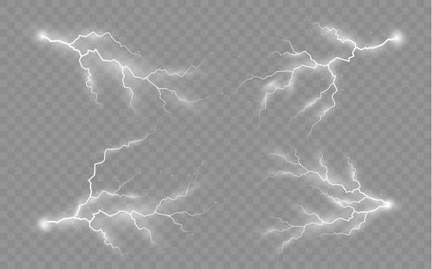 Conjunto de cremalleras tormenta y efecto rayo