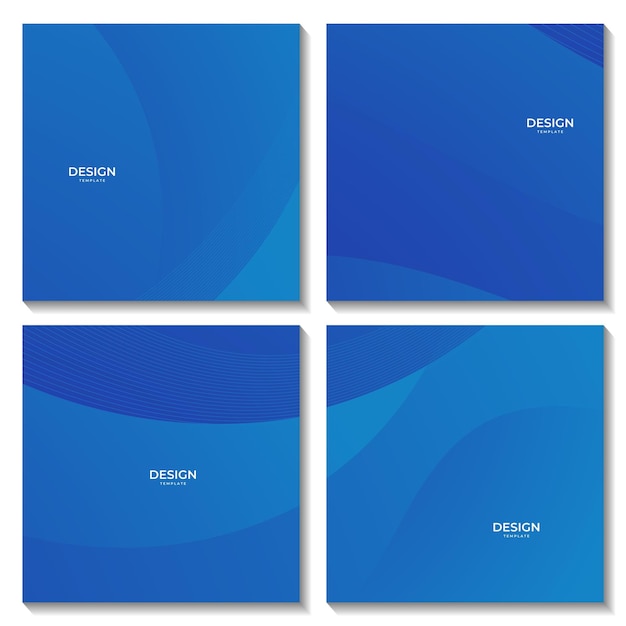 un conjunto de cuadrados con un elegante y moderno fondo de onda azul para los negocios