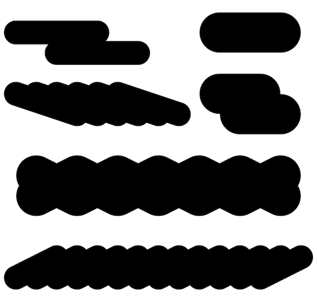 conjunto de cuadros de texto de elementos de diseño de etiquetas en blanco