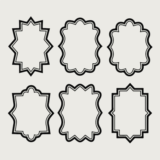 un conjunto de cuatro diseños diferentes con un diseño en blanco y negro