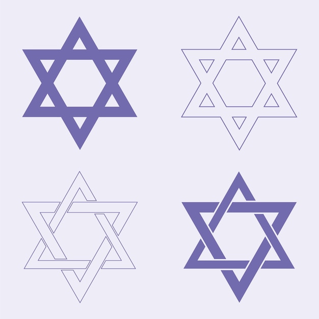 Un conjunto de cuatro símbolos diferentes, incluida una estrella.
